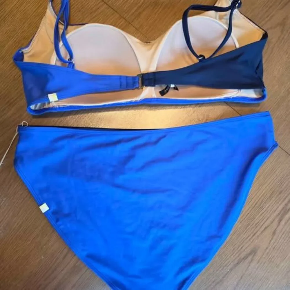New Summersalt Two-Piece Blue and Navy Bikini Set - Size 14